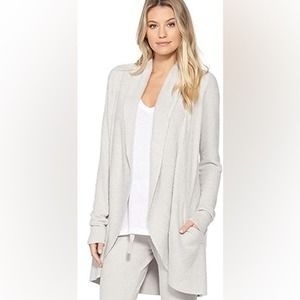NWOT Barefoot Dreams CozyChic Lite Silver Cardigan Size XS